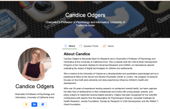 Candice Odgers Site Screenshot